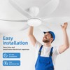 RIENAZA 42" Ceiling Fans with Lights-Low Profile Ceiling Fan with