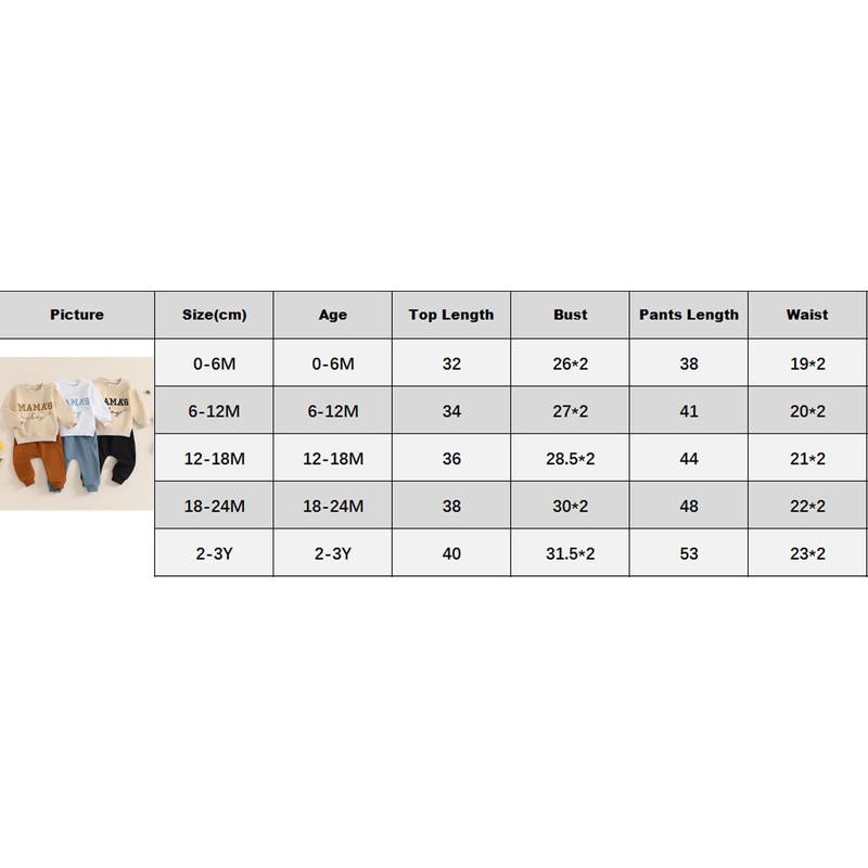 Loalirando Toddler Mama's Boys 2PCS Pants Outfit Long Sleeve O
