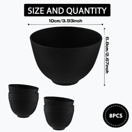 Rowcay 8 Piece Silicone Mixing Bowl Set, 3.93-Inch Microwaveable Silicone Bowls, Facial Bowls for Aestheticians, for Facial Masks, Mud Masks and Other Skin Care Products