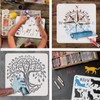 FINGERINSPIRE Grapevine Stencil, 30 x 30 cm, Small Grapevine Wall