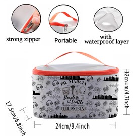 PXTIDY Seattle Sleepless Movie Cosmetic Bag Romcom Valentines Gift Dr Marcia Fieldstone Fans Gifts Seattle Movie Fan Gift