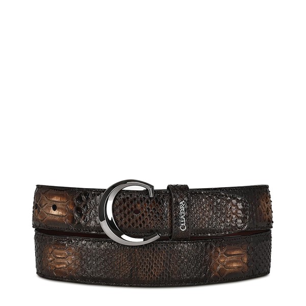 Cuadra Men's Belt with Genuine Python Leather, CS381PH, Size 40