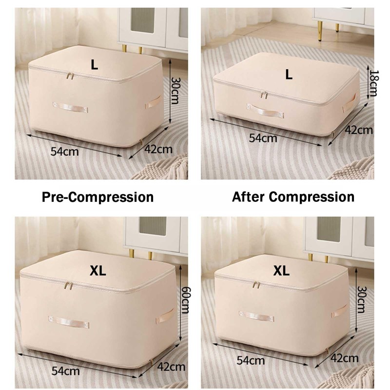 Ultra Space Saving Self Compression Organizer,Dustproof And Moisture-Proof Compression Storage