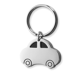 eBuyGB Metal Stocking Filler Gift Keyring, 4 cm, Car Keyring, Silver