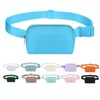 Lulu Bag for Women Men with Adjustable Strap，Fanny Pack Lemon Dupes are Everywhere, Waterproof Crossbody Fashion Waist Bag for Workout Hiking Running Travel (Baby Blue)