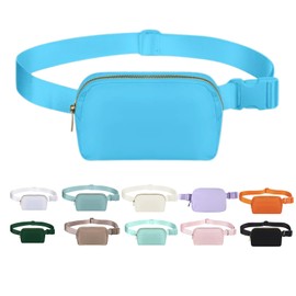 Lulu Bag for Women Men with Adjustable Strap，Fanny Pack Lemon Dupes are Everywhere, Waterproof Crossbody Fashion Waist Bag for Workout Hiking Running Travel (Baby Blue)