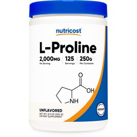 Nutricost L-Proline Powder 250 Grams - 2,000mg Per Serving, Non-GMO