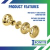 IRONTITE® Polished Brass Rim Door Knobs for Interior Doors, Solid