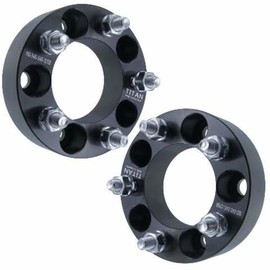 1.5" 5x4.5 Wheel Spacers - Wider Stance, Increased Clearance, Fits Ford Mustang Edge Ranger Explorer - 1.5 Inch (38mm), 5x114.3, 1/2x20 Studs - Pair of 2 - Black