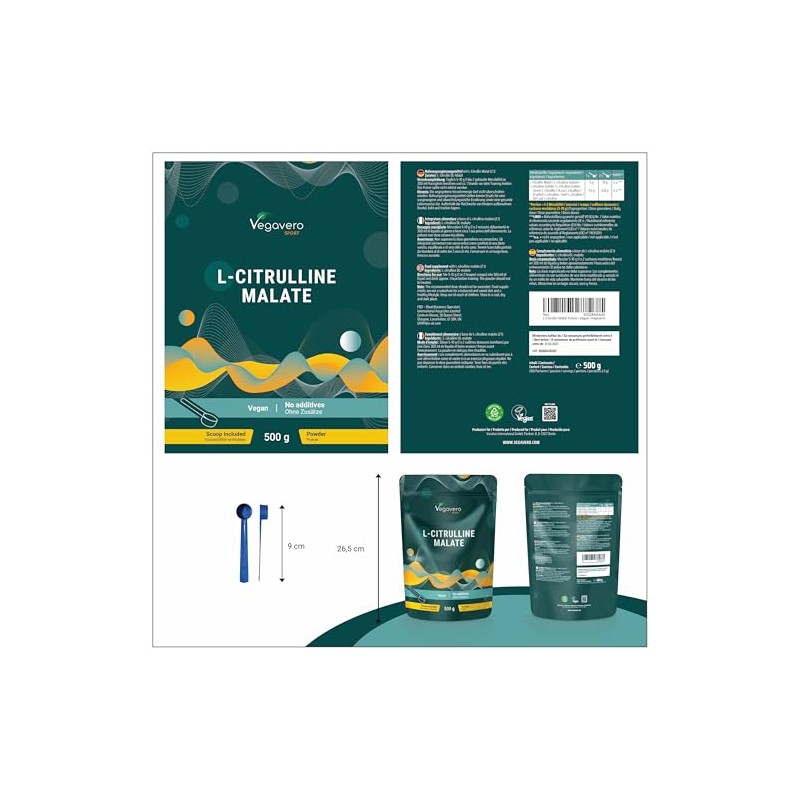 Vegavero® L-Citrulline Malate Powder, 500 g