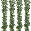 SOMYTING Eucalyptus Garlands, 4 Pack 5.7ft Long Artificial Mixed Eucalyptus