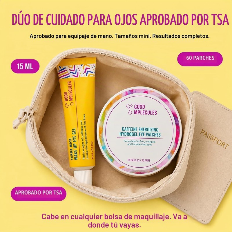 Good Molecules Kit Energizante para Ojos – Parches de Caféina