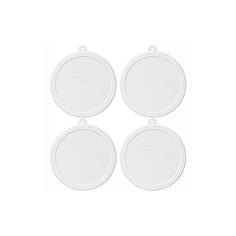 Corelle 418-PC White Cereal Bowl Plastic Lids (4-Pack)