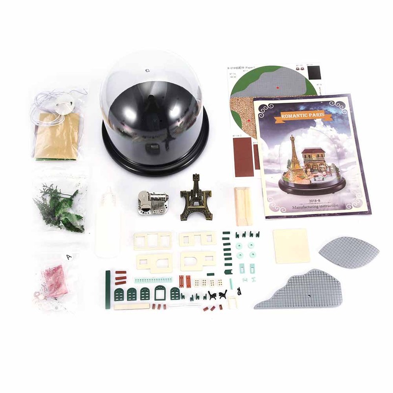 DIY Doll House Music Box Miniature House Toy Kit with
