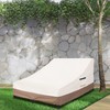 okcool 100% Waterproof Patio Double Wide Chaise Lounge Chair Cover,