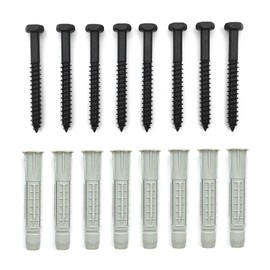 8 Pcs Heavy-Duty Hex Head Screws for TV Wall Mounting Bracket Into Wood Concrete Wall with Expansion Lag Bolt Wall Plug(M8*70mm)