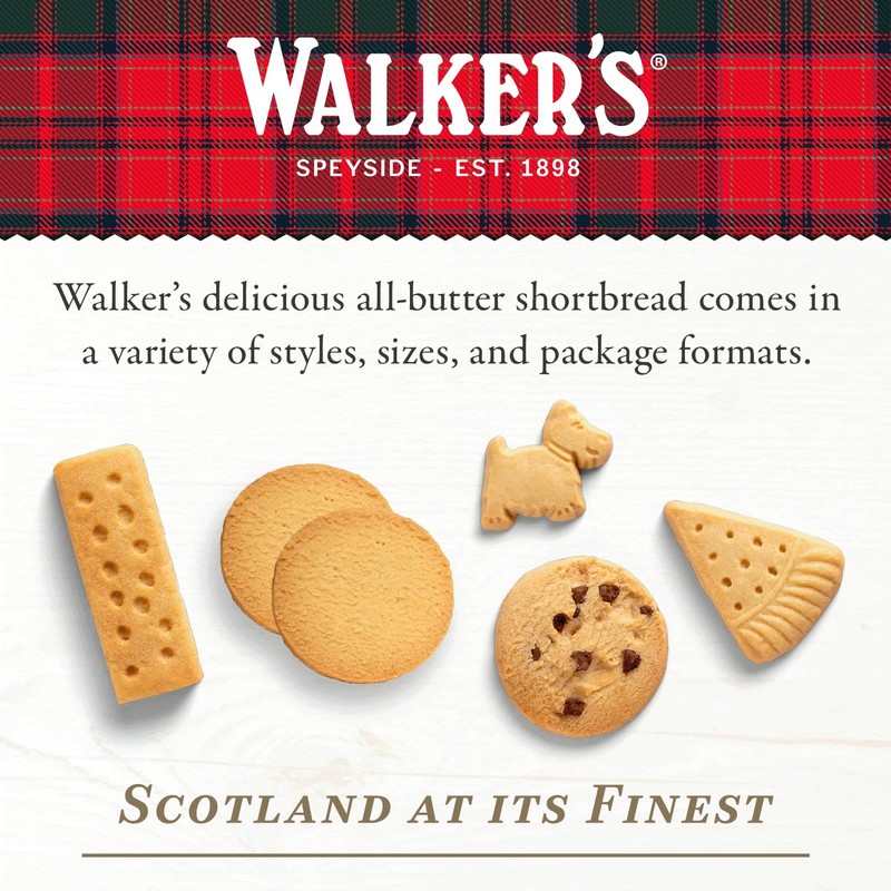 Walker's Shortbread Gluten Free Chocolate Chip Cookies, All-Butter Shortbread Cookies,