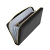 Mura Women's Long Wallet, Bi-Color, Genuine Leather, Anti-Skimming, black/sky blue