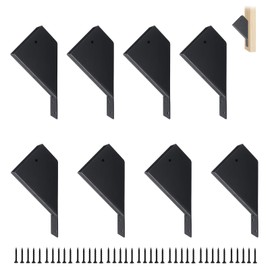 8 Pcs Pergola Bracket, 45 Degree Angle Bracket2“x 4”(Actual:1.6"x 3.6"), Angle Support Bracket with Drainage Holes for Pergola, Garage, Treehouse, Deck, Lawn, Log Cabin, Patio, Provides Firm Support.