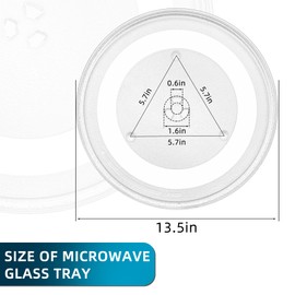 13 1/2” Microwave Glass Microwave F06015Q00AP Pana-Sonic Turntable Plate Replacement Tray -Dishwasher Safe by Fetechmate