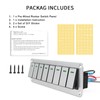 Xhtechnology 8 Gang Aluminum Rocker Switch Panel - 12V/24V Switch
