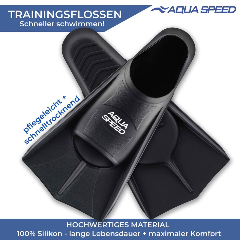 Aqua Speed Short Flippers For Adults And Children, High Tech