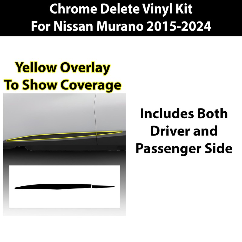 BOGAR TECH DESIGNS Lower Side Chrome Delete Overlay Compatible with