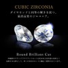 MIP1197WT Women's Birthstone Necklace, Finest Zirconia, Cat, Crescent, Dancing Stone,