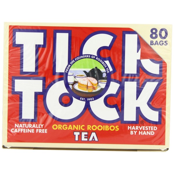 Tick Tock Original Rooibos Tea Bags (80) - Pack of