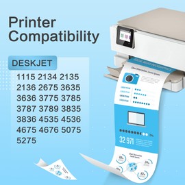 YATUNINK 664XL Ink Cartridge Compatible for HP 664 Ink Cartridges Black and Color 664XL Ink Works with Deskjet 5275 4676 4536 4535 3775 3635 2675 2135 1115 Printer (1 Black, 1 Color) 2-Pack