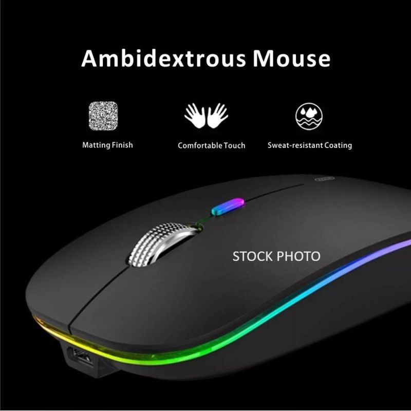 Uiosmuph LED Wireless Mouse, Uiosmuph G12 Slim Rechargeable Wireless Silent