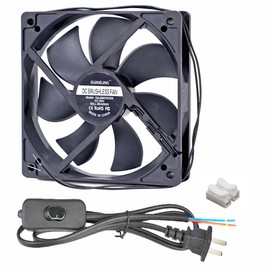 GUIANDJING 12025 Cooling Fan 12cm 120mm X 25mm 5 Inch EC AC 110V 115V 120V 220V 240V Ball Bearing 2000RPM