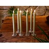 Set of 6 Flameless Ivory Wax Windows Candles with 12