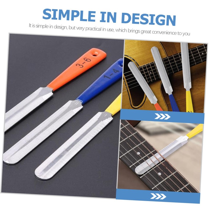 Kisangel 3-Piece Guitar Fingerboard Nut File Set Professional Luthier Tool