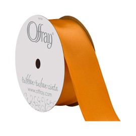 Berwick Offray 1.5" Single Face Satin Ribbon, Orange, 25 Yds
