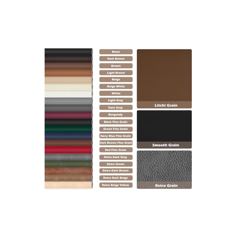 Leather Repair Tape, 23.6x79 inch Leather Patches for Furniture, Self