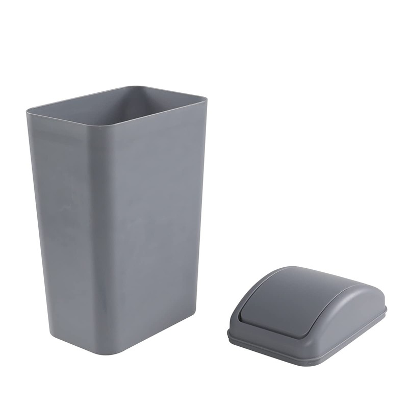 Joyeen 14 Liter Plastic Swing Lid Trash Can, Small Wate