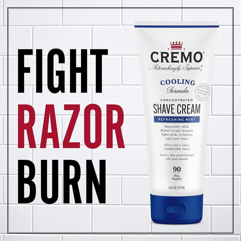 CREMO - Cooling Concentrated Shave Cream For Men | Fights