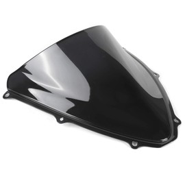 Qiilu Windscreen PC Wind Deflector Suitable for GSXR 600/750 K6 2006-2007 335 x 340 mm (Black), black, Stylish