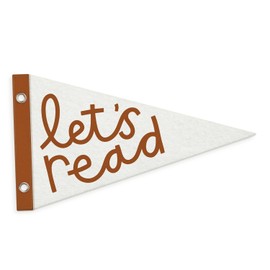MOFUYU Classroom Decor Pennant Banners Flags，Let's Read Felt Banner Wall Hanging for Read Corner Nook，School，Library，Readroom，Playroom，Children's Room Decor7.4x14 Inch