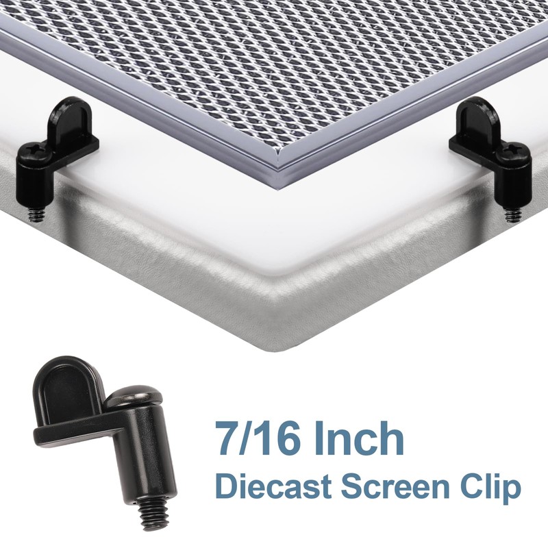 7/16 Inch Window Screen Clip with 12 Screws, Storm Door