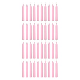 Mega Candles 40 pcs Unscented Pink Exquisite Mini Taper Candle, 4 Inch Tall x 1/2 Inch Diameter, Supreme Chimes, Enchantment, Rituals, Casting Spells, Witchcraft, Wiccan, Metaphysical