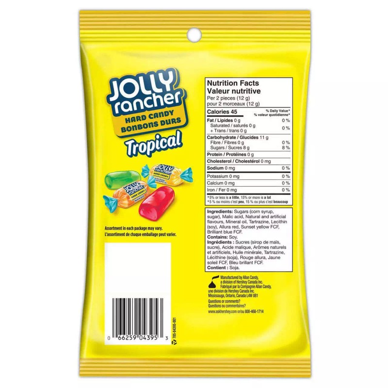 Hershey JOLLY RANCHER Tropical Hard Candy, 198g/7 oz., {Imported from