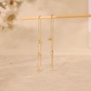 Drop Earrings Gold Long Rhinestone Hanging Glitter Earrings for Women