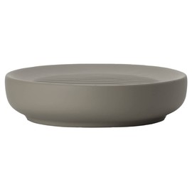 Zone Denmark Ume Stoneware Soap Dish with Soft Touch Coating Diameter 12 cm Taupe