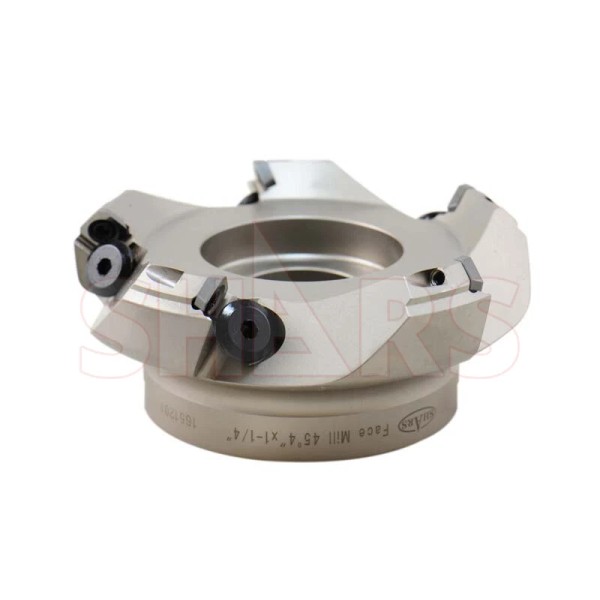 Shars 4 in. 45° Indexable Face Mill 5 Flutes SEKN