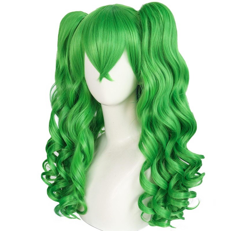 Long Green Wig for Women Lime Green Ponytail Wig Long