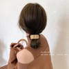 Rectangle Metal Hair Ties Elastic Ponytail Holder Stretch Hair Bands