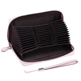 Credit Card Wallet Leather RFID Wallet for Women Large Capacity Wristlet GOIACII