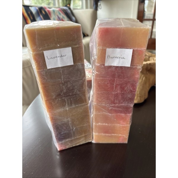 Bubbly Soaps Hand Made Lavender & Plumeria Soap Loaves 18